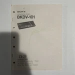 Sony Bkdv 101 2 Control Panel Operation Manual 1ST Edition - French. Fixed Price $24.99.