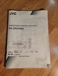 Jvc RX-DP20VBK Receiver Instruction Manual. Fixed Price $24.99.
