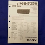 Sony STR-DB840 STR-DB940 Service Manual Original Paper Oem Repair Guide Usa. Fixed Price $29.95.