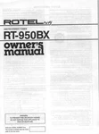 Rotel RT-950BX Tuner Owners Manual. Fixed Price $22.24.