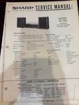 Orig. Sharp SR-102U SR102U Repair & Service Manual *original**. Fixed Price $18.79.