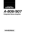 Onkyo Integra A-809 Amplifier Owners Instruction Manual. Fixed Price $19.99.