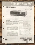 Sony STR-AV57 STR-AV550 Receiver Service Manual *original*. Fixed Price $14.97.