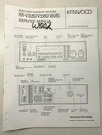 Kenwood KR-V5080/5580/6080 Surround Receiver Original Service Repair Manual. Fixed Price $14.94.