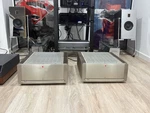 2 Parasound Jc 1 Power Amplifiers Silver Monoblock Audiophile. Fixed Price $4400.00.