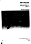 Technics SA-GX910 Receiver Owners Instruction Manual Reprint. Fixed Price $22.24.