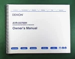 Denon AVR-X3700H Instruction Manual: Full Color 313 Pages & Protective Covers!. Fixed Price $37.95.