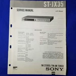 Sony ST-JX35 Service Manual Original Paper Oem Repair Guide Usa. Fixed Price $19.96.