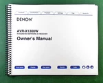 Denon AVR-X1300W Instruction Manual: Full Color 275 Pages & Protective Covers!. Fixed Price $36.20.