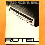 Original Vintage Rotel Stereo Receiver Series + Turntable Headphones Catalog. Fixed Price $19.95.
