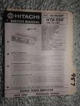 Hitachi HTA-55F Service Manual Original Repair Book Stereo Radio Tuner Amp. Fixed Price $19.98.