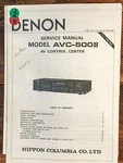 Denon AVC-500 Ii Control Center Service Manual *original*. Fixed Price $19.97.