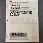 Pioneer XV-HTD640 & XV-DV9 Service Manual Original W/schematics, Etc. Fixed Price $12.99.