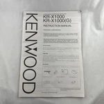Kenwood Kr-x 1000 Receiver Owners Instruction Manual. Fixed Price $19.00.
