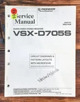 Pioneer VSX-D705S Receiver Service Manual *original*. Fixed Price $19.97.