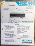 Sony SQR-4750 Receiver Service Manual *original*. Fixed Price $24.97.