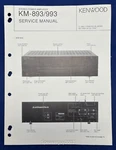 Original Kenwood KM-893 993 Stereo Amplifier Service Manual. Fixed Price $19.95.