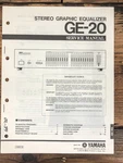 Yamaha GE-20 Equalizer Service Manual *original*. Fixed Price $19.97.