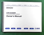 Denon AVR-X2300W Instruction Manual: Full Color 287 Pages & Protective Covers!. Fixed Price $36.20.