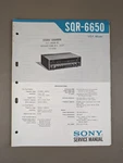 Sony SQR-6650 Usa Model Service Manual D-1598. Fixed Price $74.95.