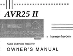 Harman Kardon AVR25II Receiver Owners Manual. Fixed Price $22.24.
