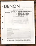 Denon AVR-1100 AVR-1150 AVR-1170 -1180 -1160 Receiver Service Manual *orig*. Fixed Price $19.97.