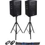 (2) Jbl Pro 15" 2000W Passive 8 Ohm Pa/dj Speakers+stands+cables. Fixed Price $729.90.