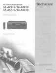 Technics SA-AX610 SA-AX710 SA-AX0810 SA-AX910 Receiver Owners Manual Reprint. Fixed Price $22.24.