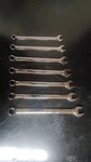 Snap-on Metric/sae 7 Piece Flank Drive Combo Wrench Sets Steel Chrome Finish. Fixed Price $350.00.