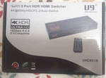 U9 Viewhd 4K60HZ Port Hdmi V2.0 Switch 18GBPS Hdr Dolby Vision UHD5X1B. Fixed Price $18.95.