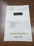 Marantz Model SR-73U / K Audio Video Surround Stereo Receiver Service Manual. Fixed Price $24.00.