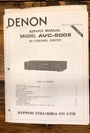 Denon AVC-500 Ii / 2 Control Center Service Manual *original*. Fixed Price $14.97.