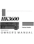 Harman Kardon HK3600 Receiver Owners Manual. Fixed Price $19.99.