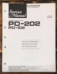 Pioneer PD-102 PD-202 Cd Player Service Manual *original*. Fixed Price $19.97.