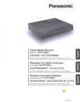 Panasonic TU-PT700U Digital Receiver Owners Instruction Manual. Fixed Price $22.24.
