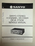 Vintage Sanyo Service Manual Model Number Dca 1700X. Fixed Price $10.00.