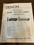 Denon AVC1000 AVC-1000G Service Manual **original**. Fixed Price $18.99.