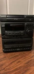 Aiwa NSX-V20 Black Shelf Stereo System 3-CD Changer Dual Cassette Tested Working. Fixed Price $100.00.
