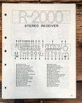 Yamaha R-2000 Receiver Service Manual *original*. Fixed Price $44.97.
