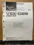 Service Manual For The Pioneer VSX-D2S VSX-97 A/v Receiver W/microfiche Tear. Fixed Price $21.98.