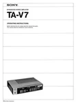 Sony TA-V7 Amplifier / Receiver Owners Instruction Manual. Fixed Price $22.24.