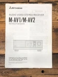 Mitsubishi M-AV1 M-AV2 Receiver Owners / User Manual *original*. Fixed Price $24.97.