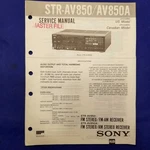 Sony STR-AV850A Service Manual Original Paper Oem Repair Guide Usa. Fixed Price $24.95.