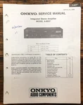 Onkyo A-8037 Amplifier Service Manual *original*. Fixed Price $19.97.