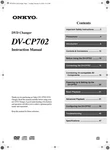 Onkyo DV-CP702 Dvd Player Owners Manual. Fixed Price $22.24.