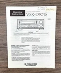 Oem Pioneer VSX-D901S Operating Instruction Manual Audio/video Stereo Receiver. Fixed Price $8.49.