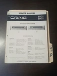 Craig 5501 5502 Service Manual Original Repair Book Integrated Stereo Receiver. Fixed Price $49.99.