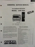 Onkyo CHR-185X Stereo Receiver Original Service Repair Manual. Fixed Price $24.94.