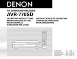 Denon AVR-770SD Receiver Owners Instruction Manual Page 288. Fixed Price $29.99.