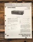 Sony STR-AV67 STR-AV650 Receiver Service Manual *original*. Fixed Price $14.97.